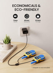 FOREDOM walkie talkies with LCD backlit screen for easy night viewing.