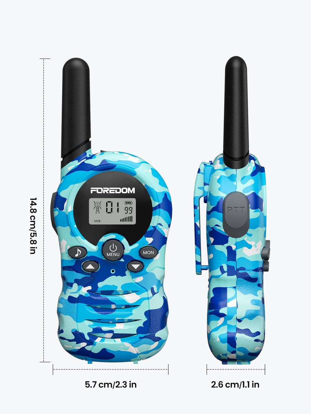 FOREDOM LCD display aids quick use in dusk outdoor sessions.