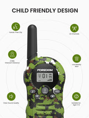 FOREDOM Walkie Talkies long range up to 2 miles for outdoor adventures.