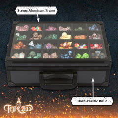 Forged Dice Co. case with built-in handle for easy transport.