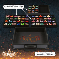 Forged Dice Co. case can be stood upright for elegant display.