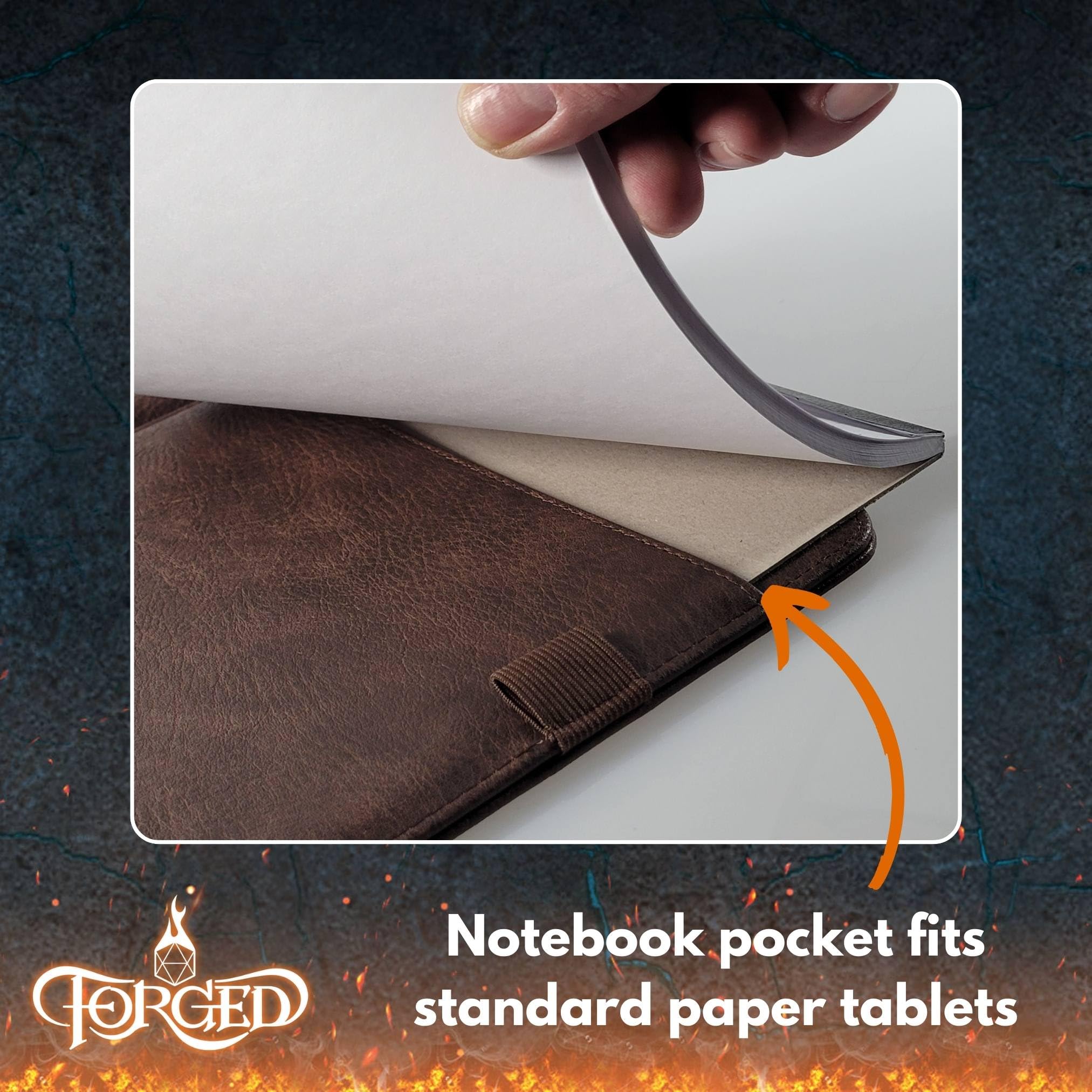 Forged Dice Co. Game-Folio color option black highlights a sleek binding