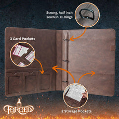Forged Dice Co. Game-Folio organizer layout shows integrated storage.