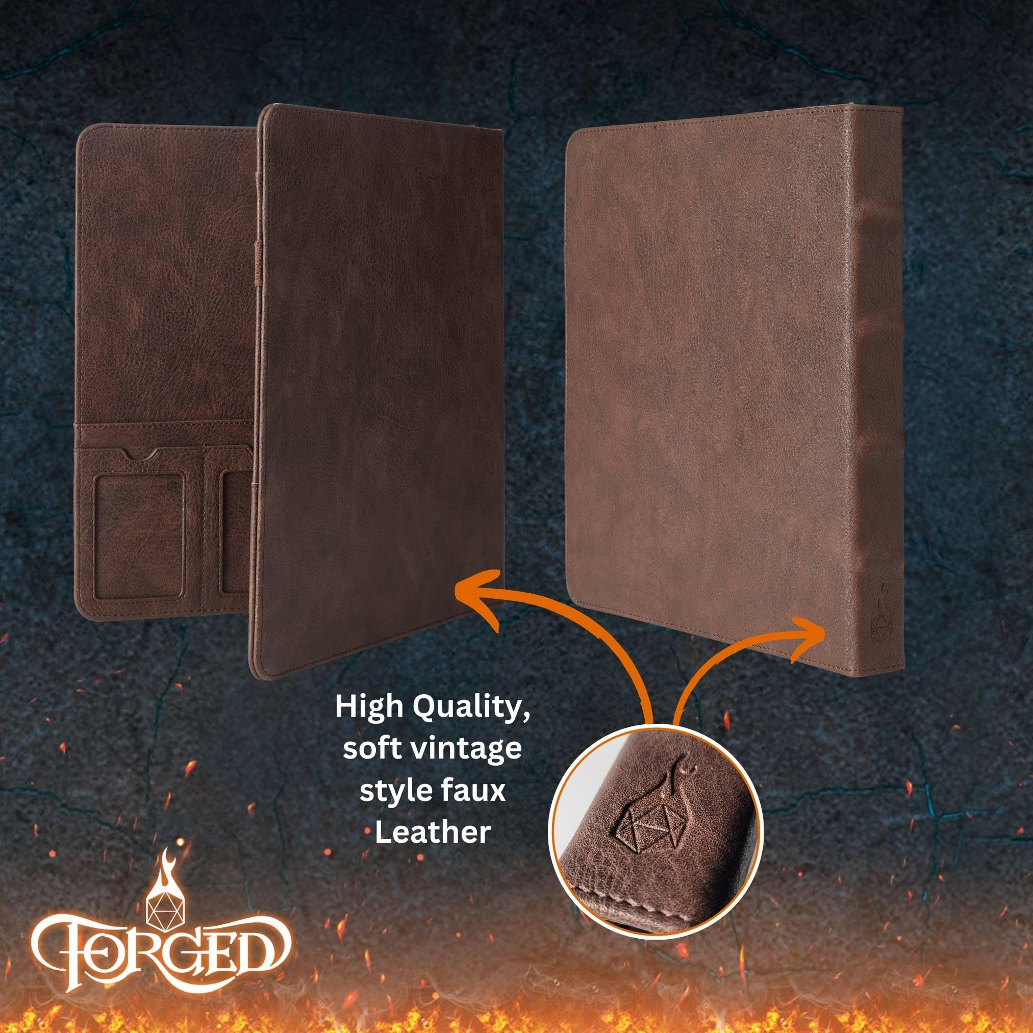 Forged Dice Co. Game-Folio storage pockets with compact, portable setup.