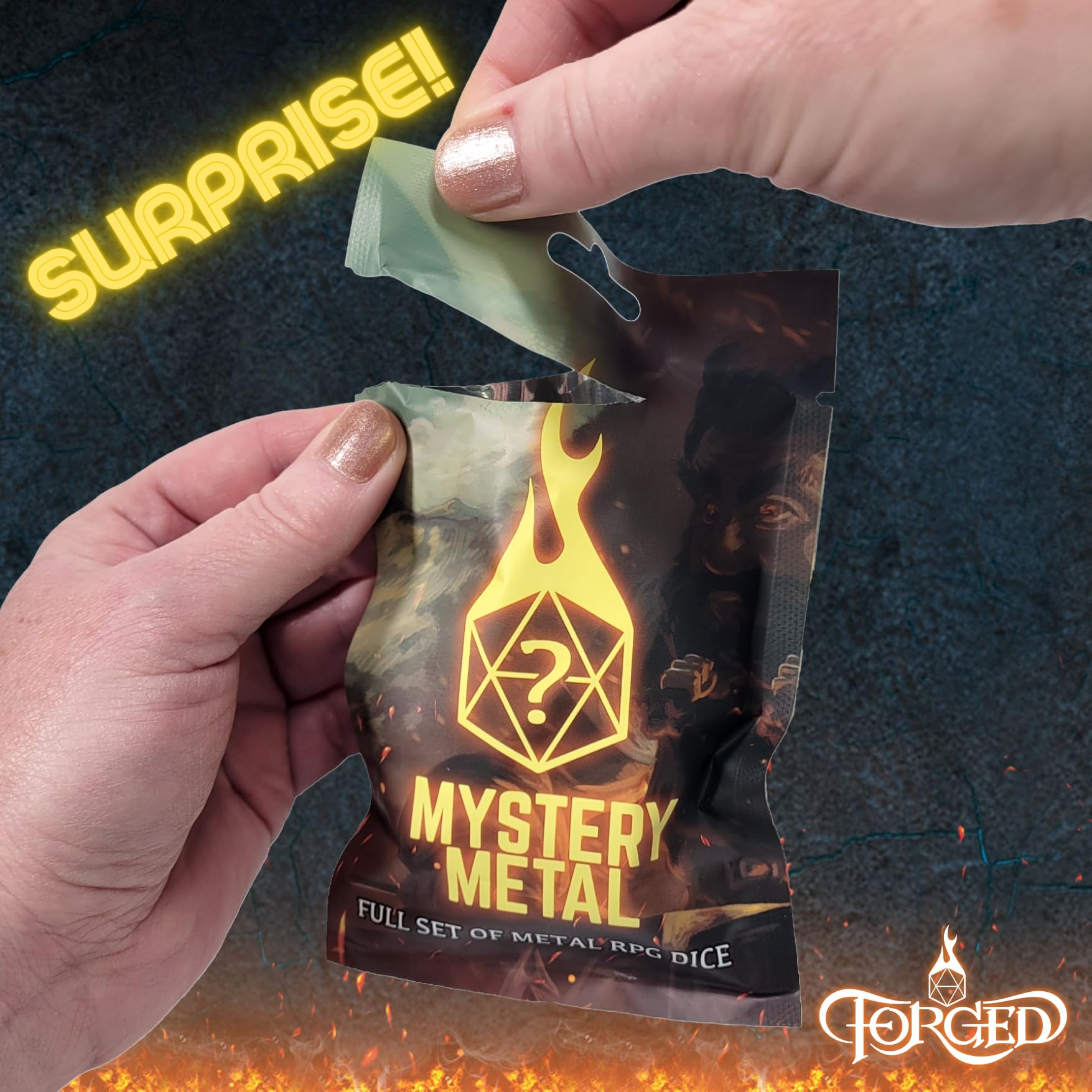 Gift-ready Forged Dice Co D&D dice set for players and DMs