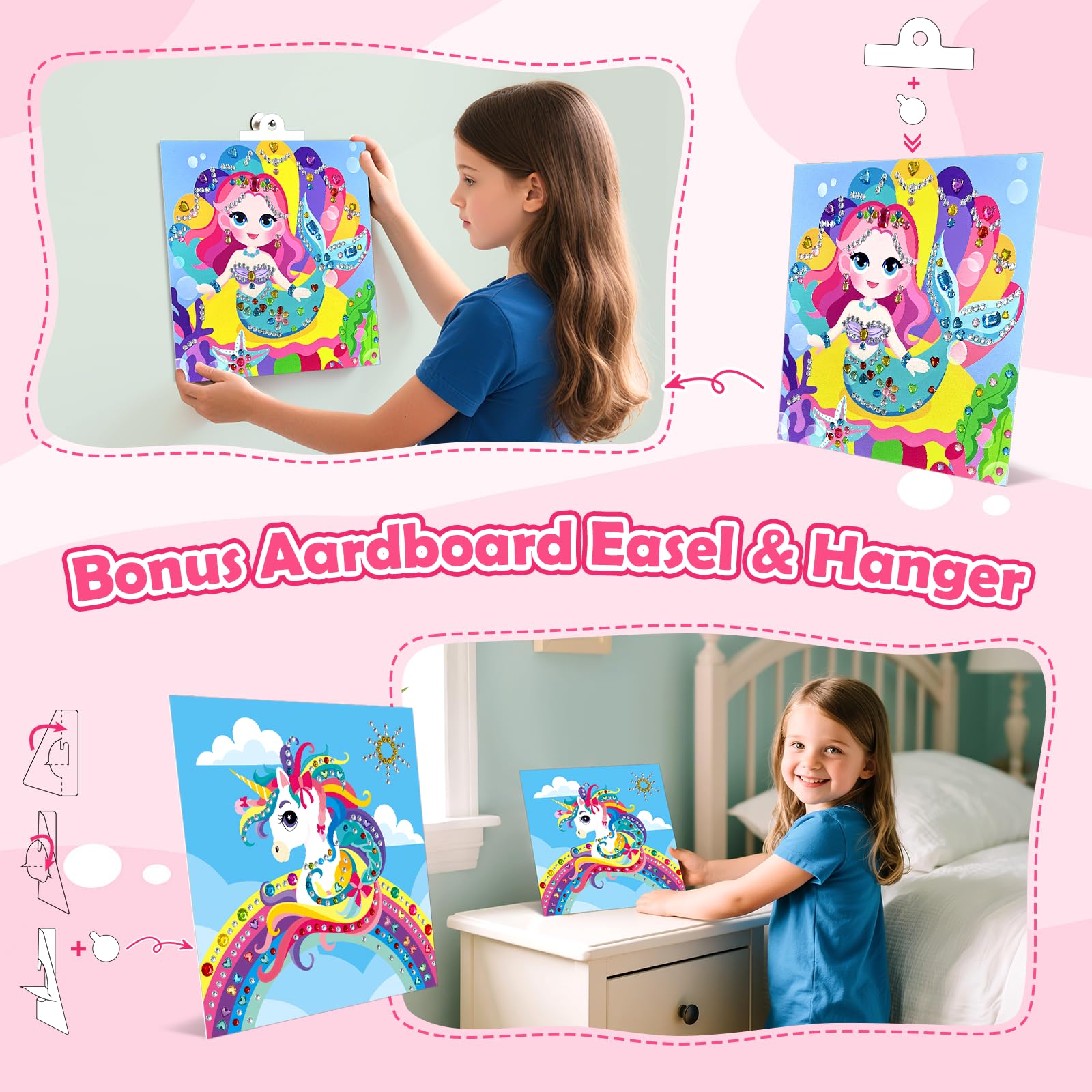 Fortand Gem Art Sticker Diamond-Details offers versatile shapes for varied designs.