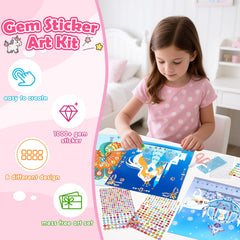 Fortand Gem Art Sticker Kid-Craft-Session supports independent crafting time.