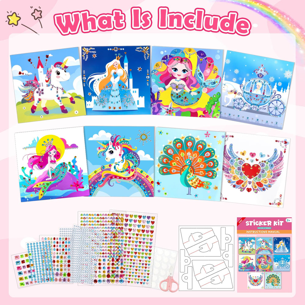 Fortand Gem Art Sticker Unicorn-2 highlights sparkling gems for creative decoration.