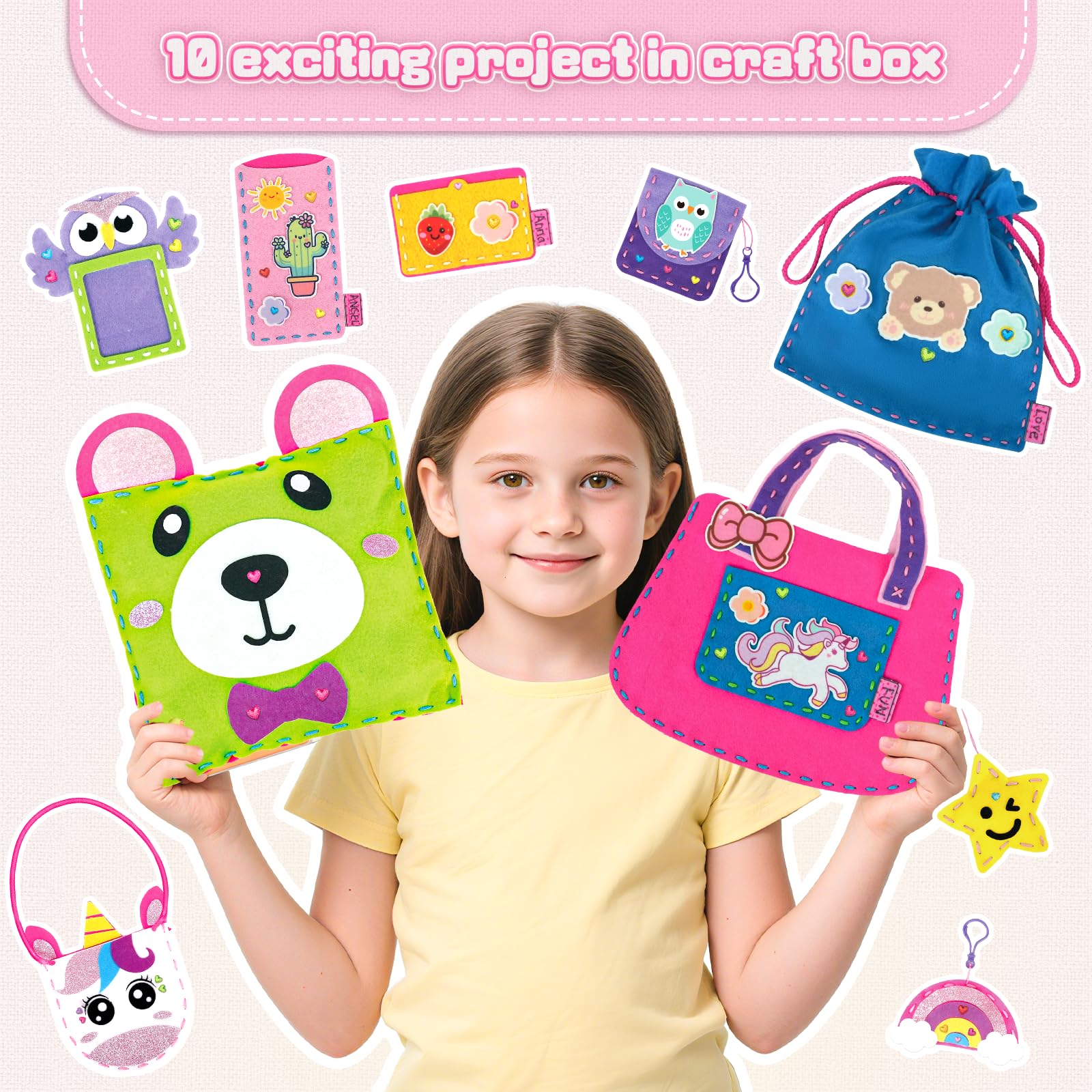 Fortand Sewing Kit for Kids key chain – small project builds fine motor skills.