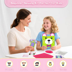 Fortand Sewing Kit for Kids mini card holder – quick, mess-free craft.
