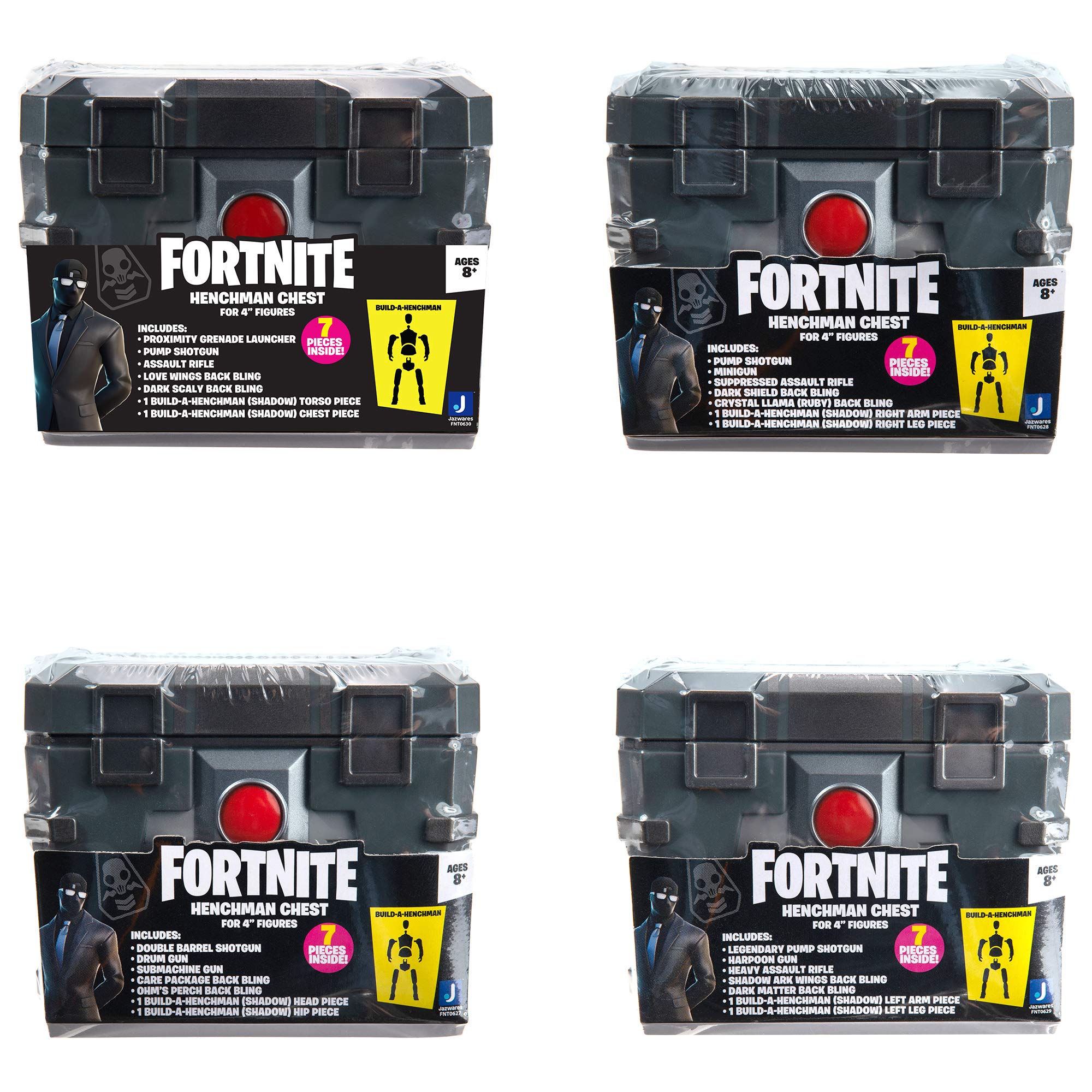 Fortnite Henchman Chest 12 translucent weapons for dynamic figure customization