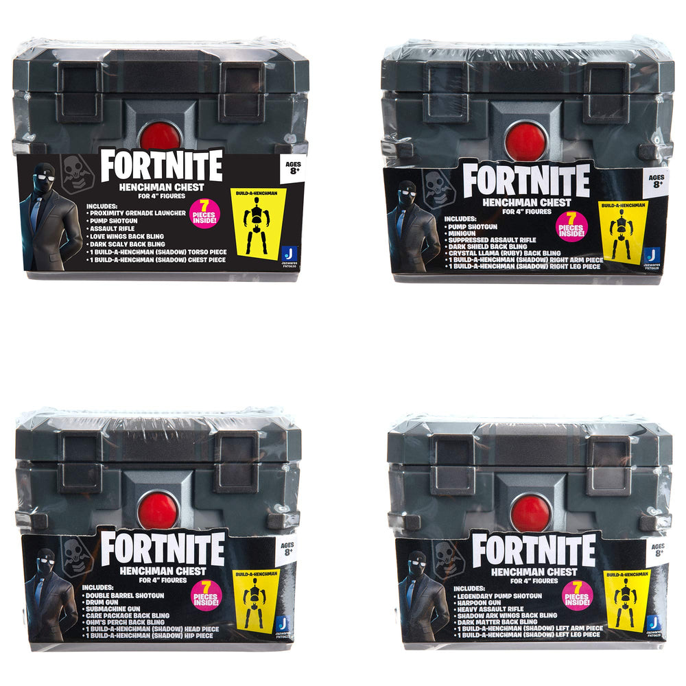 Fortnite Henchman Chest 12 translucent weapons for dynamic figure customization