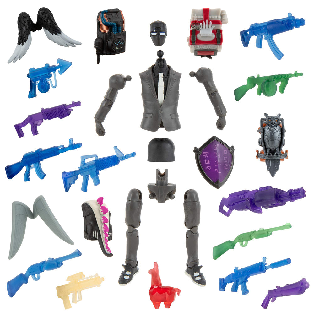 Fortnite Henchman Chest assembly shows 25+ articulation points for poseable figures