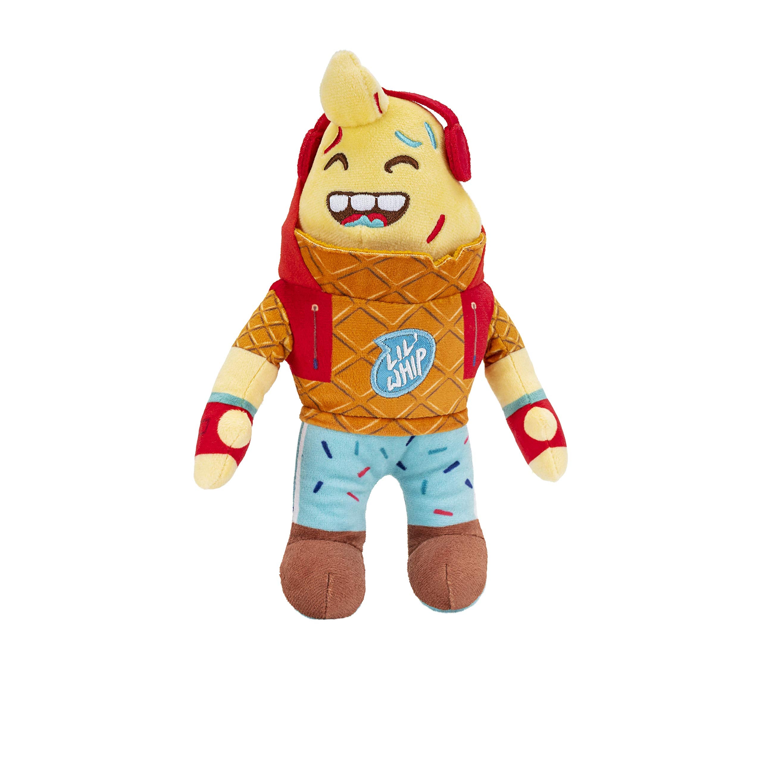 Fortnite Lil Whip plush front view with embroidered details for fans and collectors.