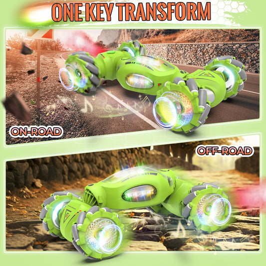 Fosgoit Gesture Sensing RC Car side view showing double-sided driving