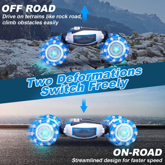 Fosgoit gesture-sensing RC car side drift demonstrating all-direction maneuvering