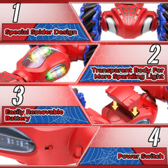 Fosgoit Spider RC car night racing lights enhance visibility and excitement