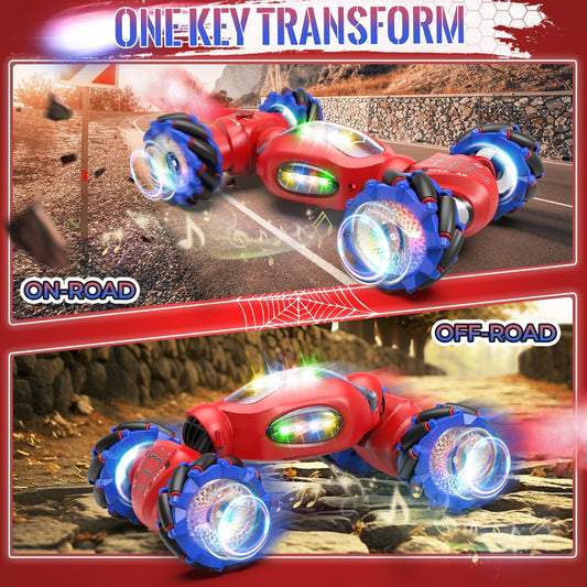 Fosgoit Spider RC car side spray jet showcasing mist effects for dramatic stunt scenes