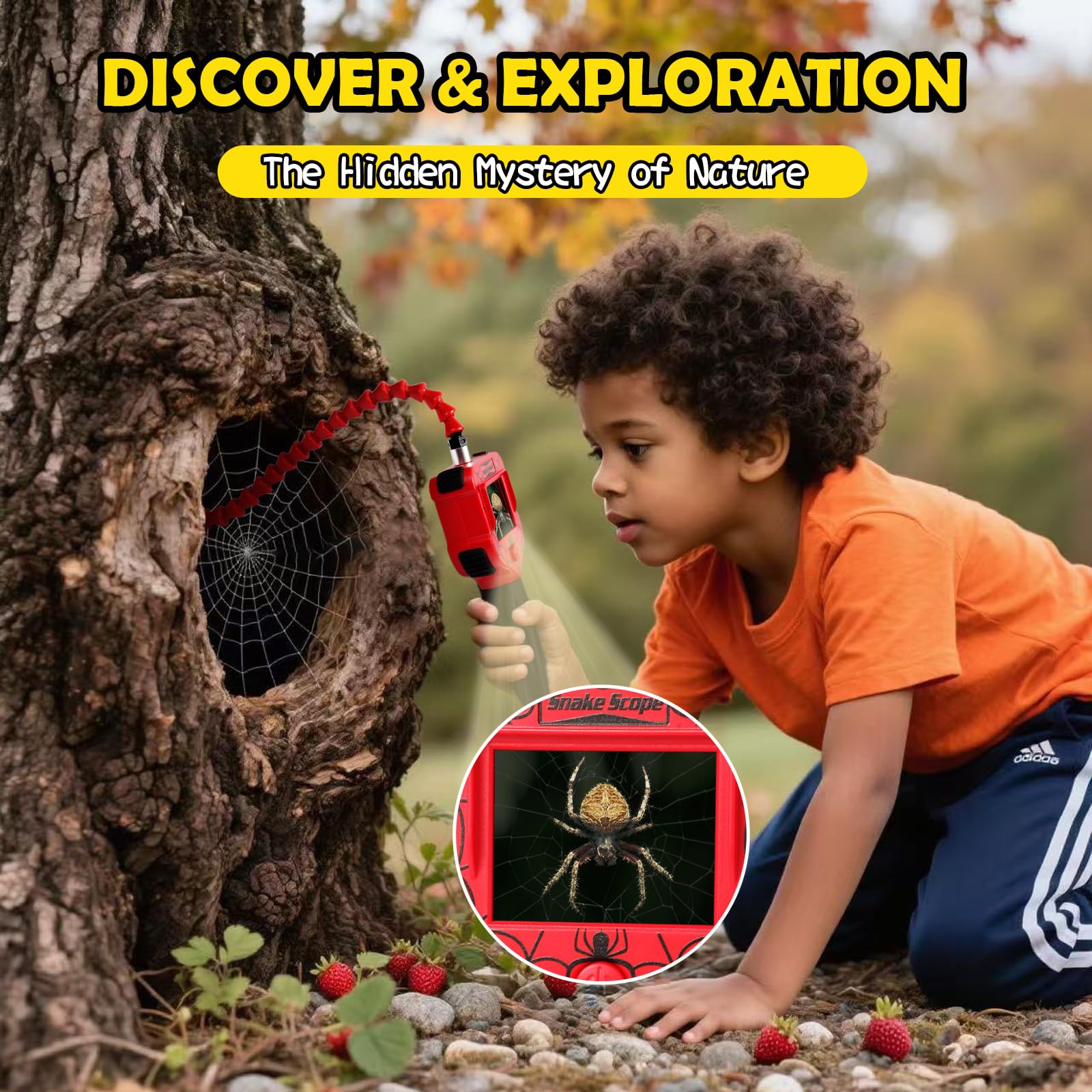 Fostro lens arrows guide kids to the spot they want to observe.