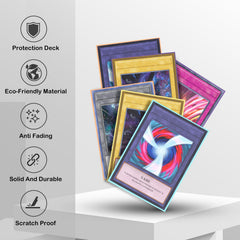 FOTEEMO Yu-Gi-Oh sleeves with a clear front view of cards.
