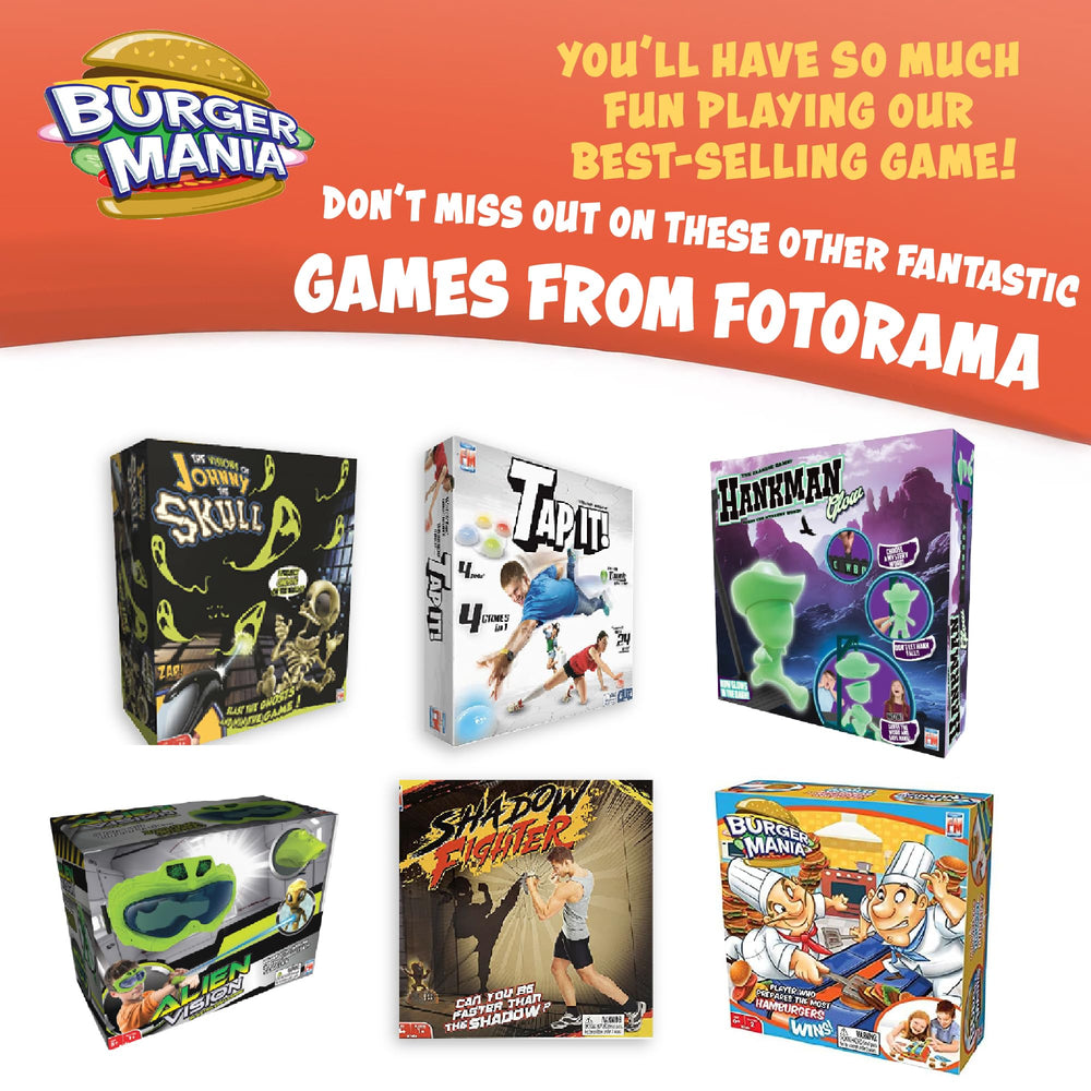 Fotorama Burger Mania difficulty levels encourage gradual skill development and replay value.
