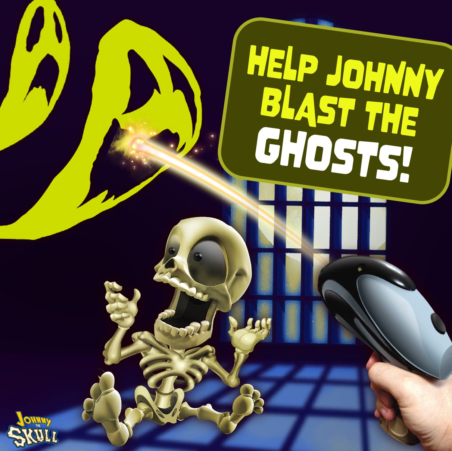 Fotorama ghost images appear on walls and ceilings to guide aiming.