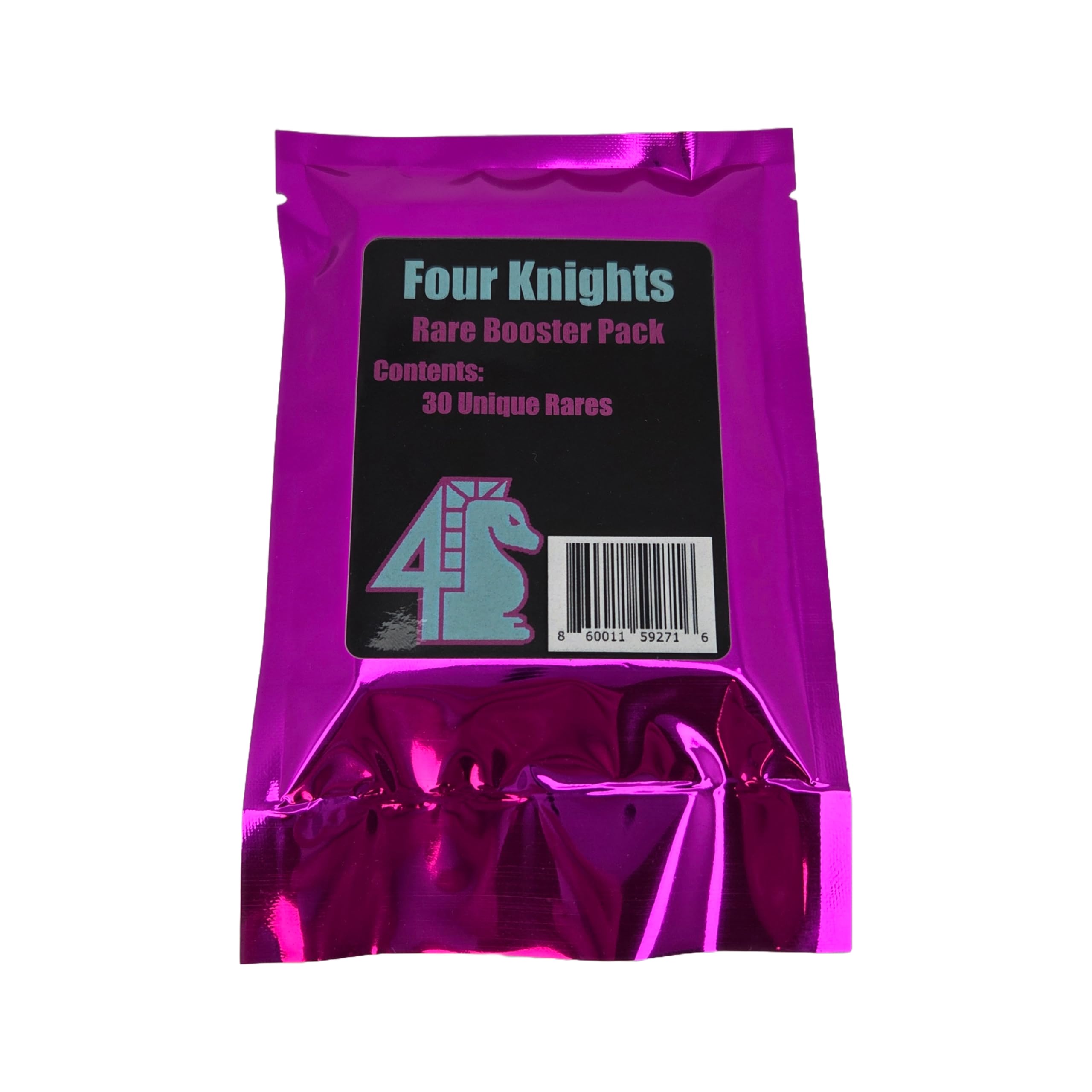 Four Knights MTG-compatible booster spread shows diverse card options for strategic setup.