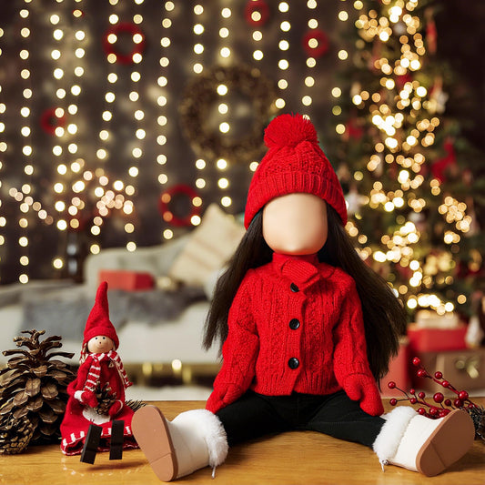 Fourluoo doll sweater in plush knit for cozy winter styling.