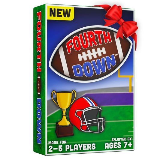 Fourth Down Football Card Game pack cover with bright colors ready to play