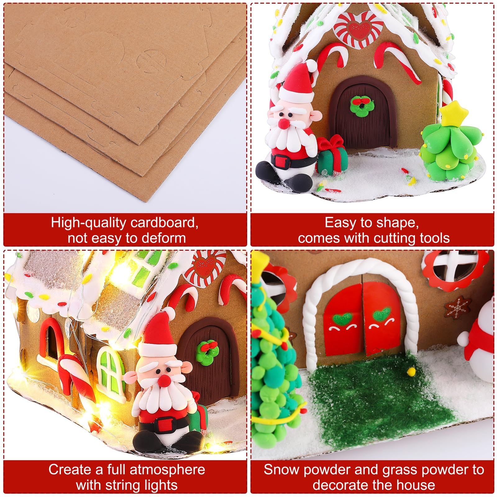 Fovths Christmas-color clay packs for vibrant holiday decorations.