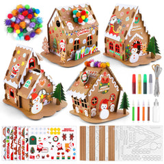 Fovths DIY House Kit four gingerbread houses for creative decoration ideas.