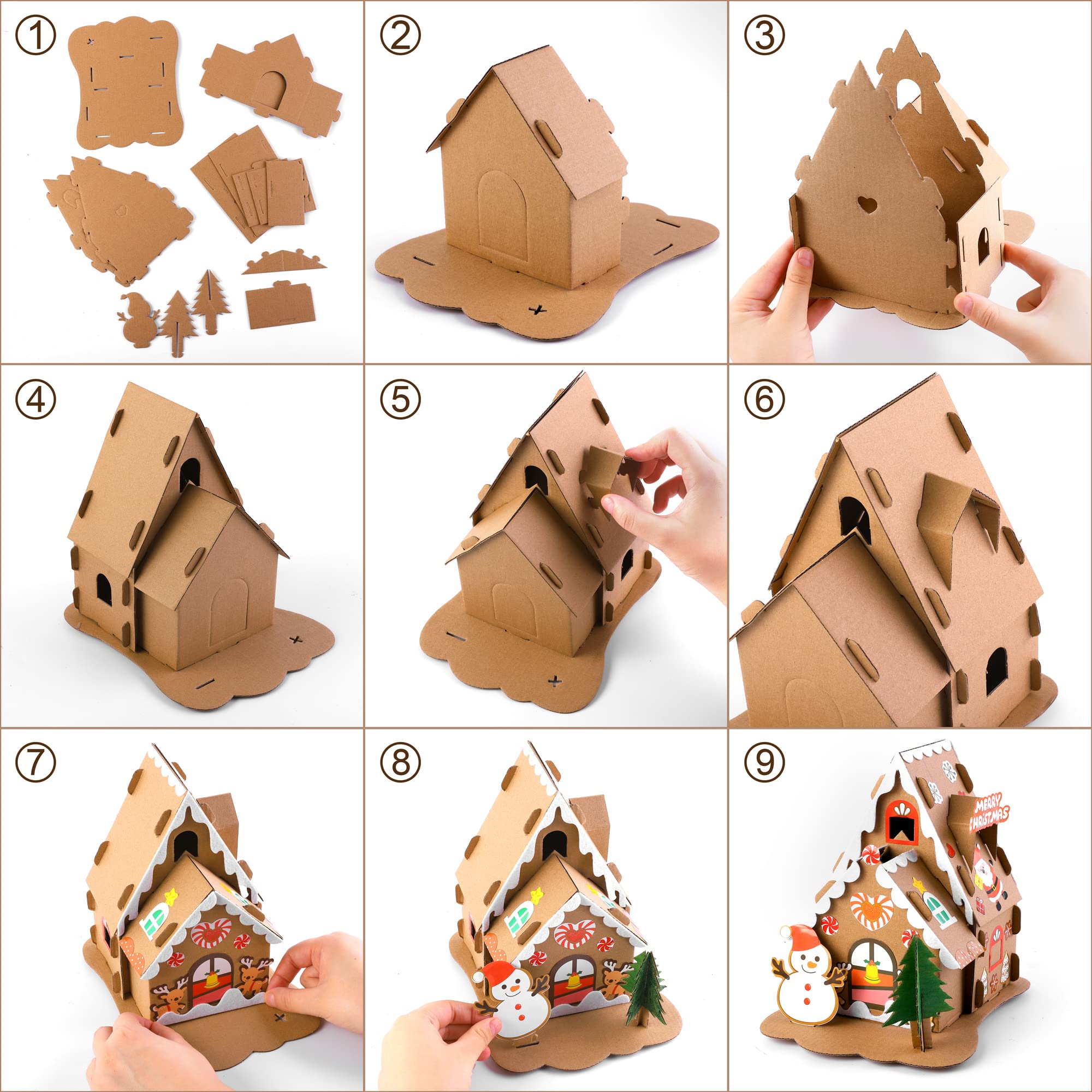 Fovths DIY House Kit high-quality felt and cardboard for durable crafts.