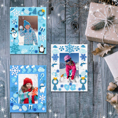 Fovths frame color variety highlights white and blue winter vibe