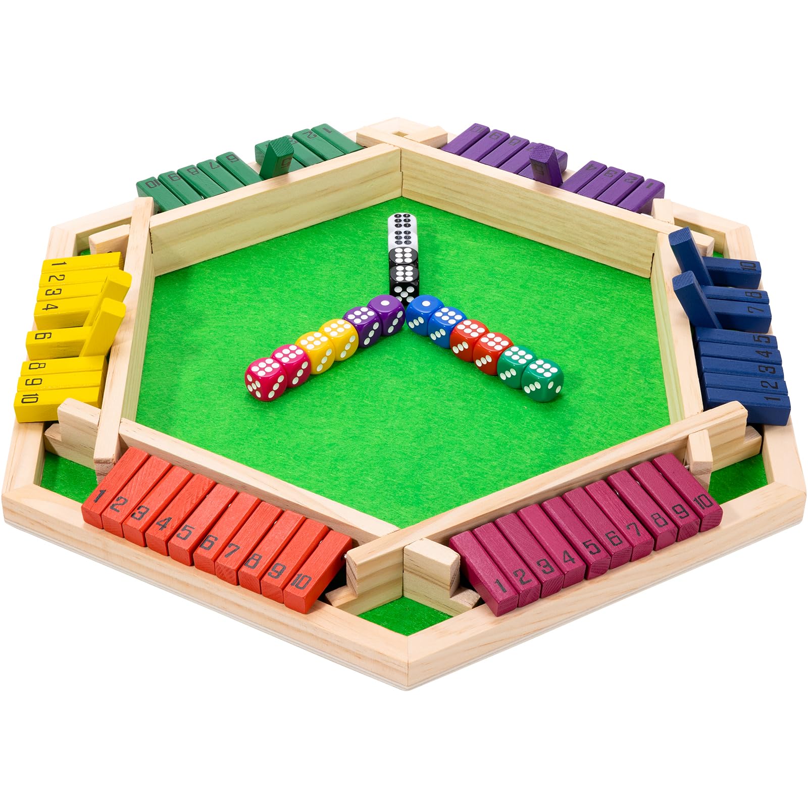 Fowreny Shut The Box wooden board showcases premium craftsmanship for durable family play.