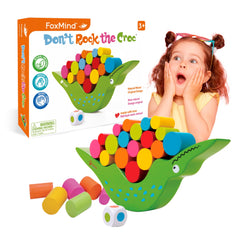 FoxMind Don't Rock The Croc colorful cylinders boost hand-eye coordination for toddlers.