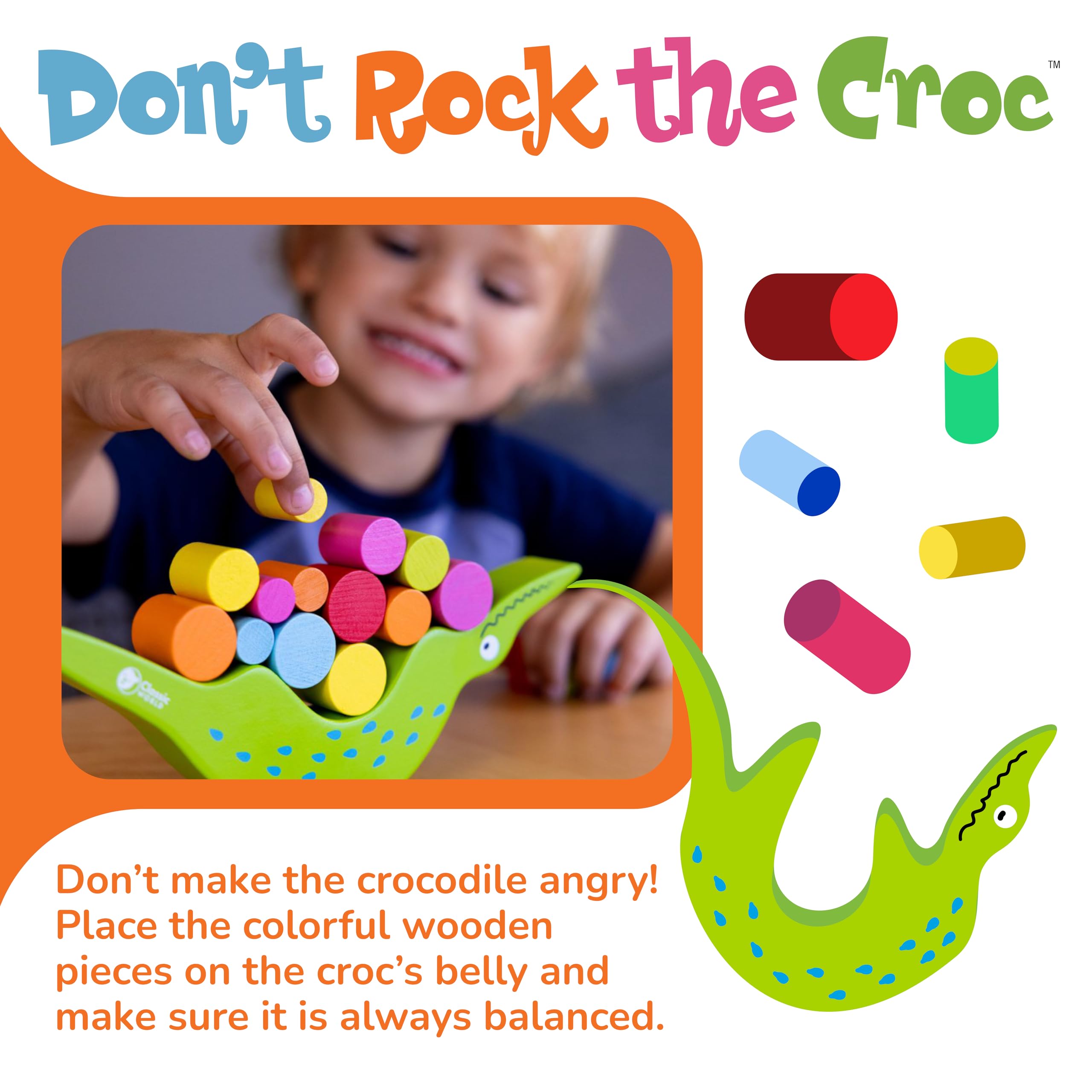 FoxMind Don't Rock The Croc die roll adds quick, simple gameplay for family time.