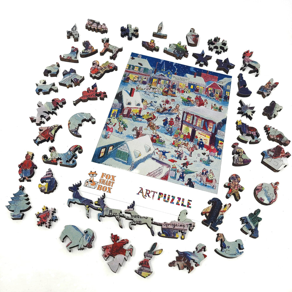 Collectible puzzle box by FoxSmartBox with an included sticker.