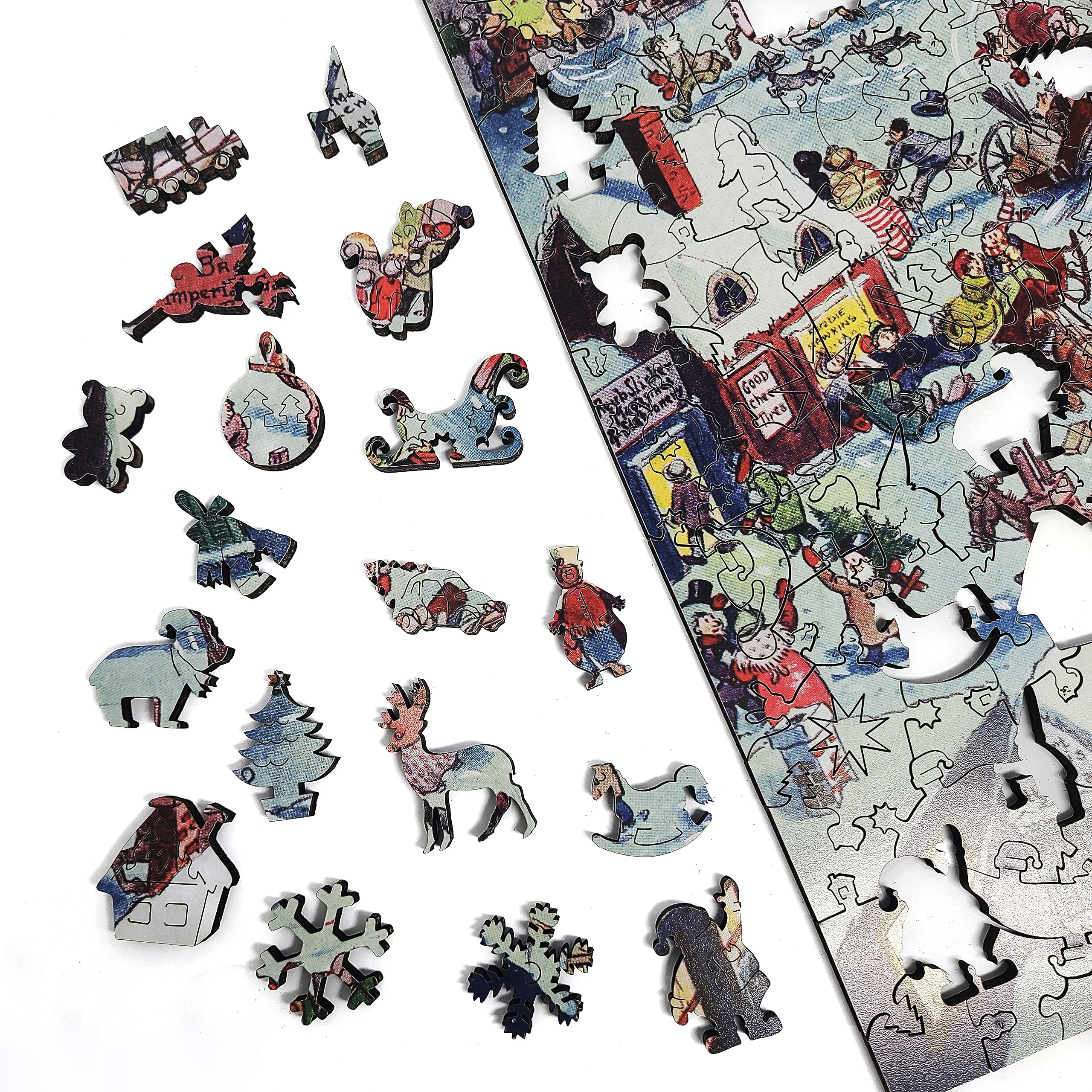 FoxSmartBox puzzle whimsies feature dozens of uniquely shaped pieces.