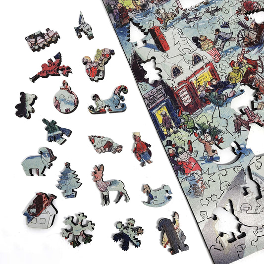 FoxSmartBox puzzle whimsies feature dozens of uniquely shaped pieces.