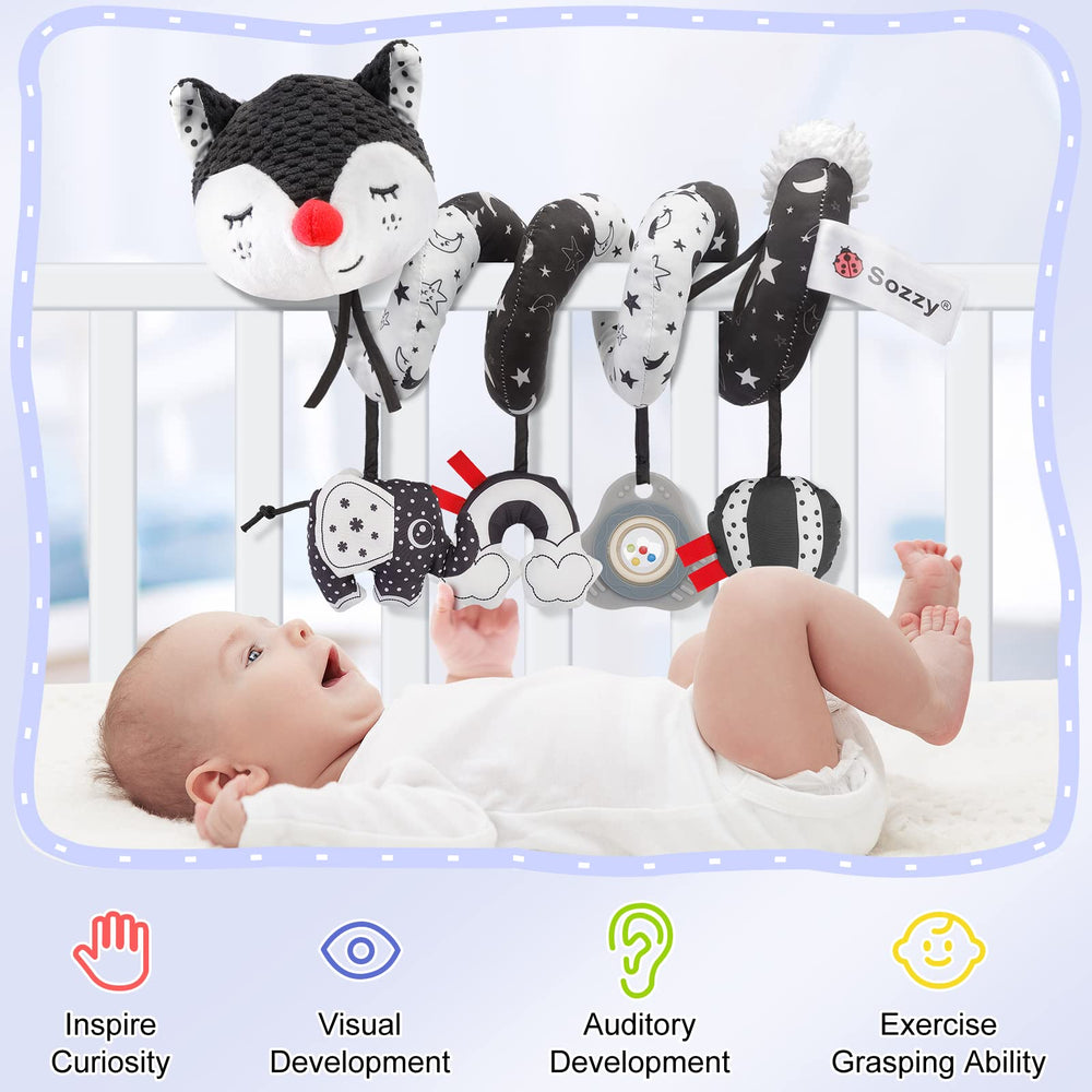 FPVERA baby rattle toy with bell encourages grabbing and auditory exploration