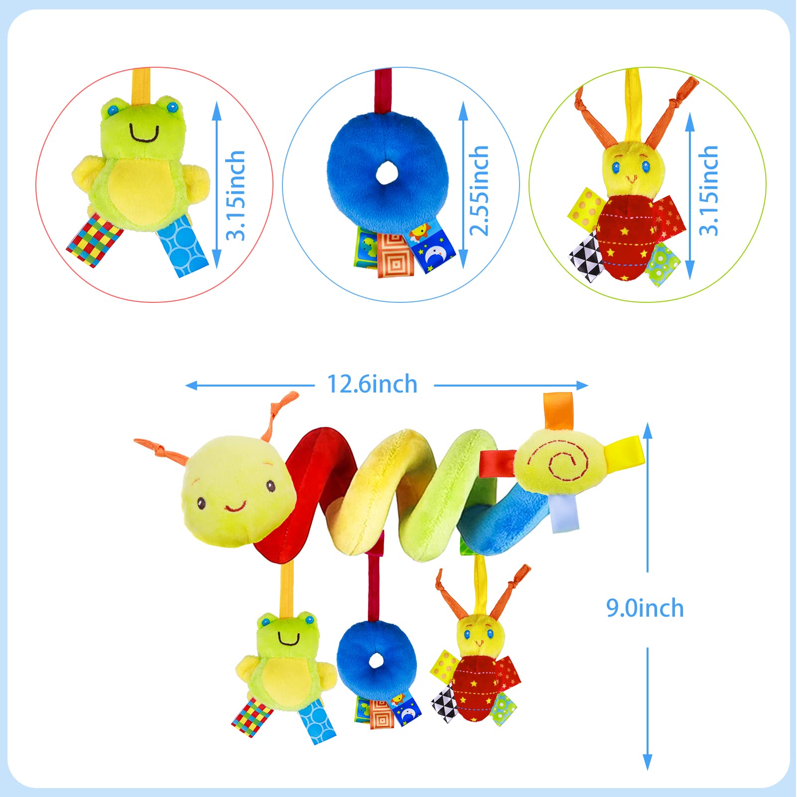 FPVERA baby gift idea: spiral toy that travels from stroller to crib.