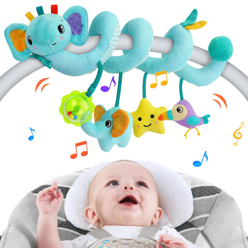 FPVERA spiral arch on a stroller boosts reach and engagement.