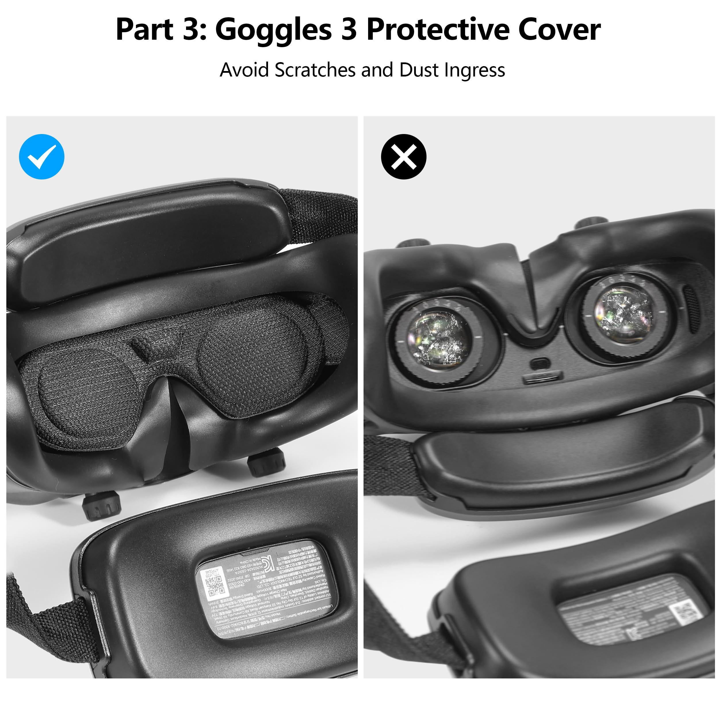 FPVtosky Avata2 lens protector guards goggles' lenses during storage.