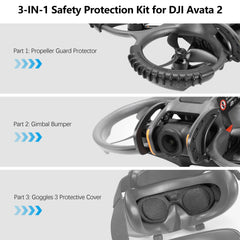 FPVtosky Avata2 propeller protector shields blades from knocks on rough terrain.