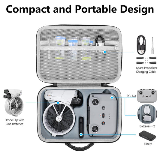 FPVtosky DJI Flip case interior organization keeps gear tidy