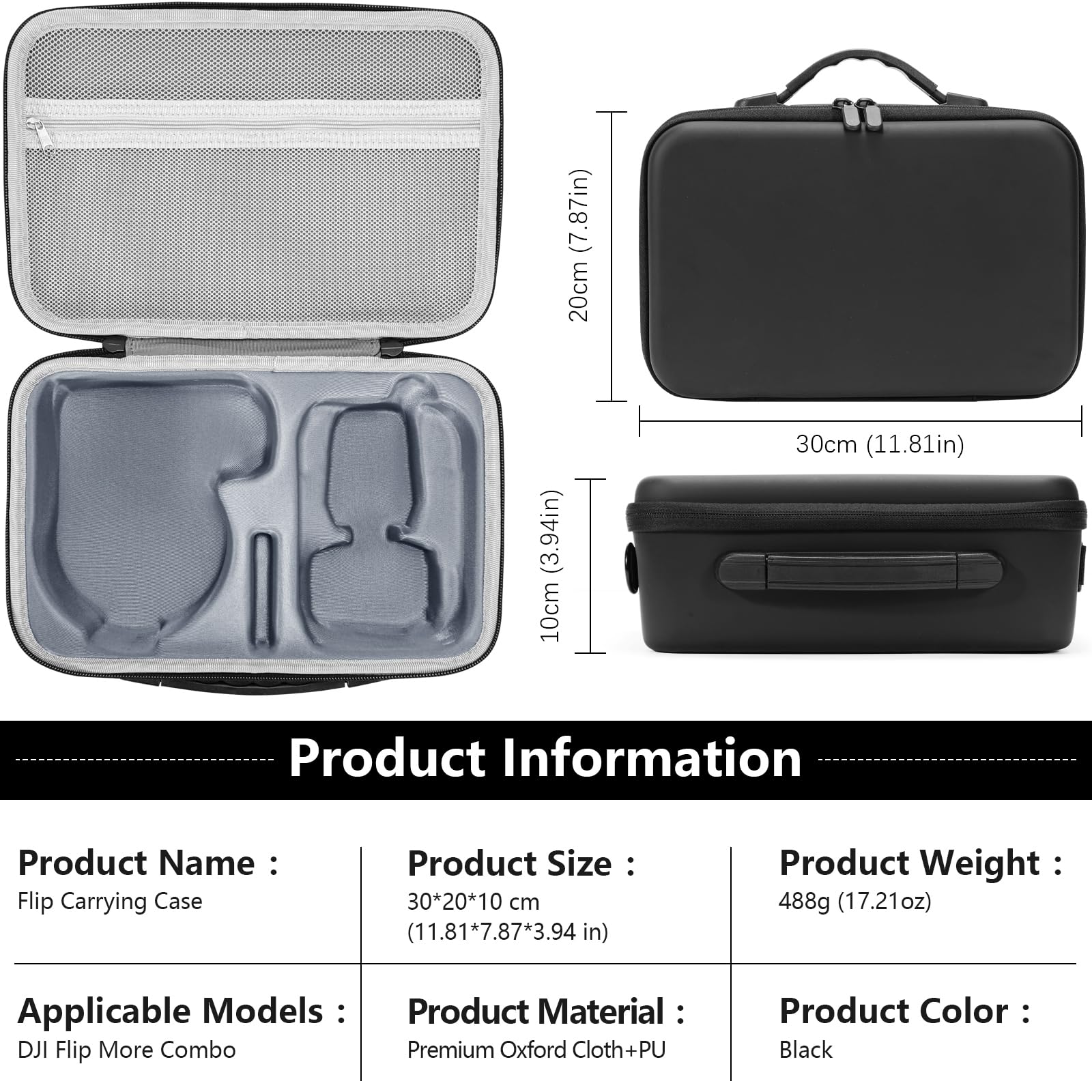 FPVtosky DJI Flip case waterproof and dustproof material protects gear