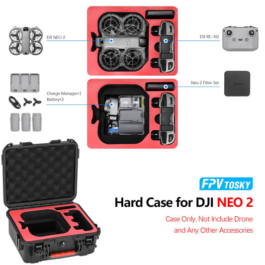 FPVtosky NEO 2 case IP67 sealed interior guards against water and dust.