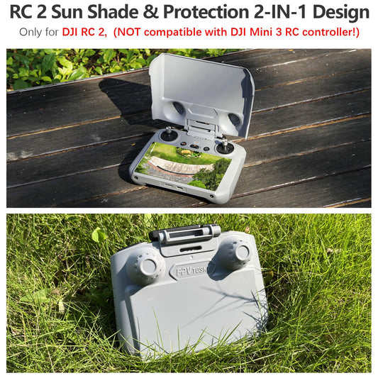 FPVtosky RC2 sunshade angle adjustment demonstrates flexible viewing.