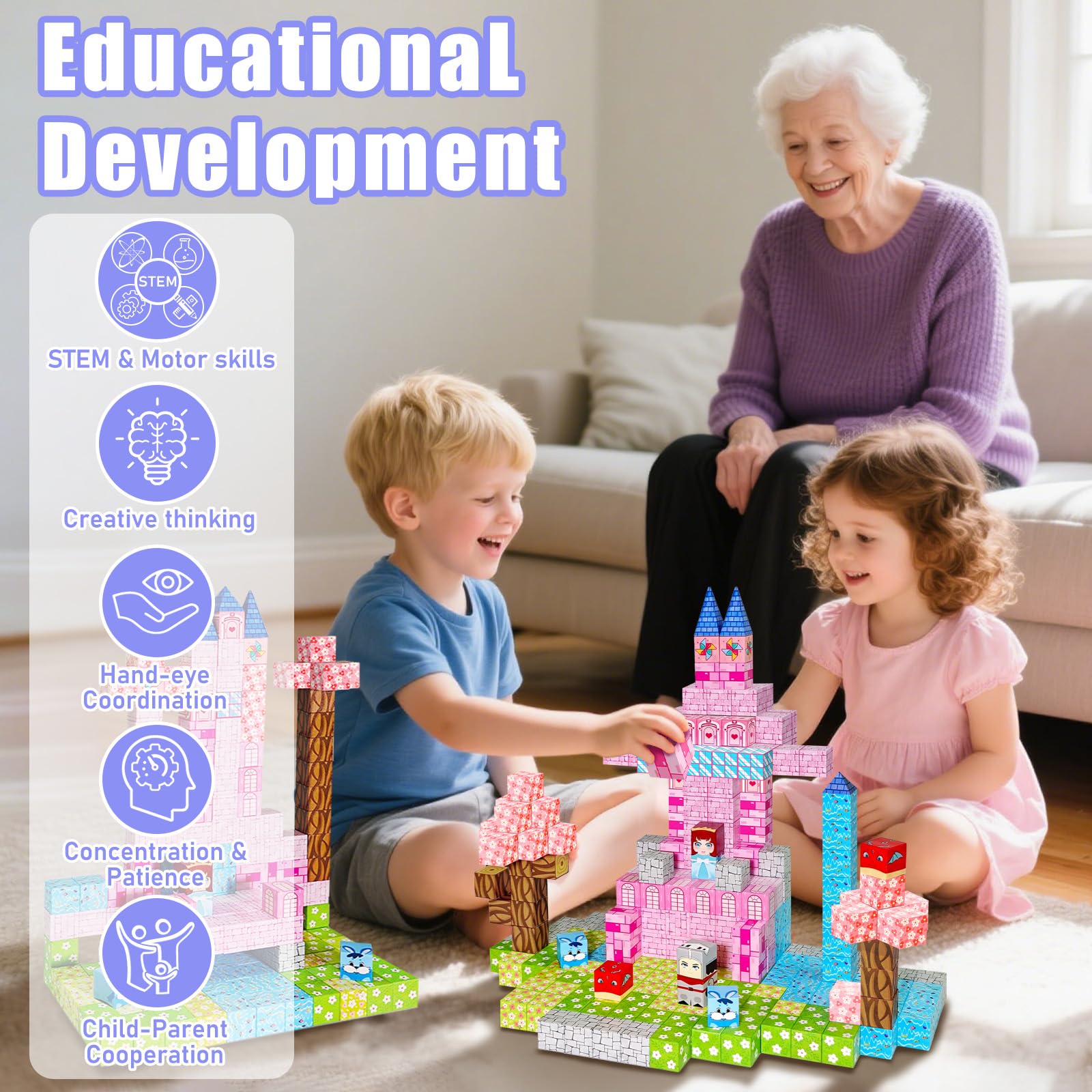 FQOIUD illustrated instruction manual helps kids replicate models confidently.