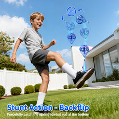 Fralvox 365-degree rotation action highlights versatile tricks during playtime.